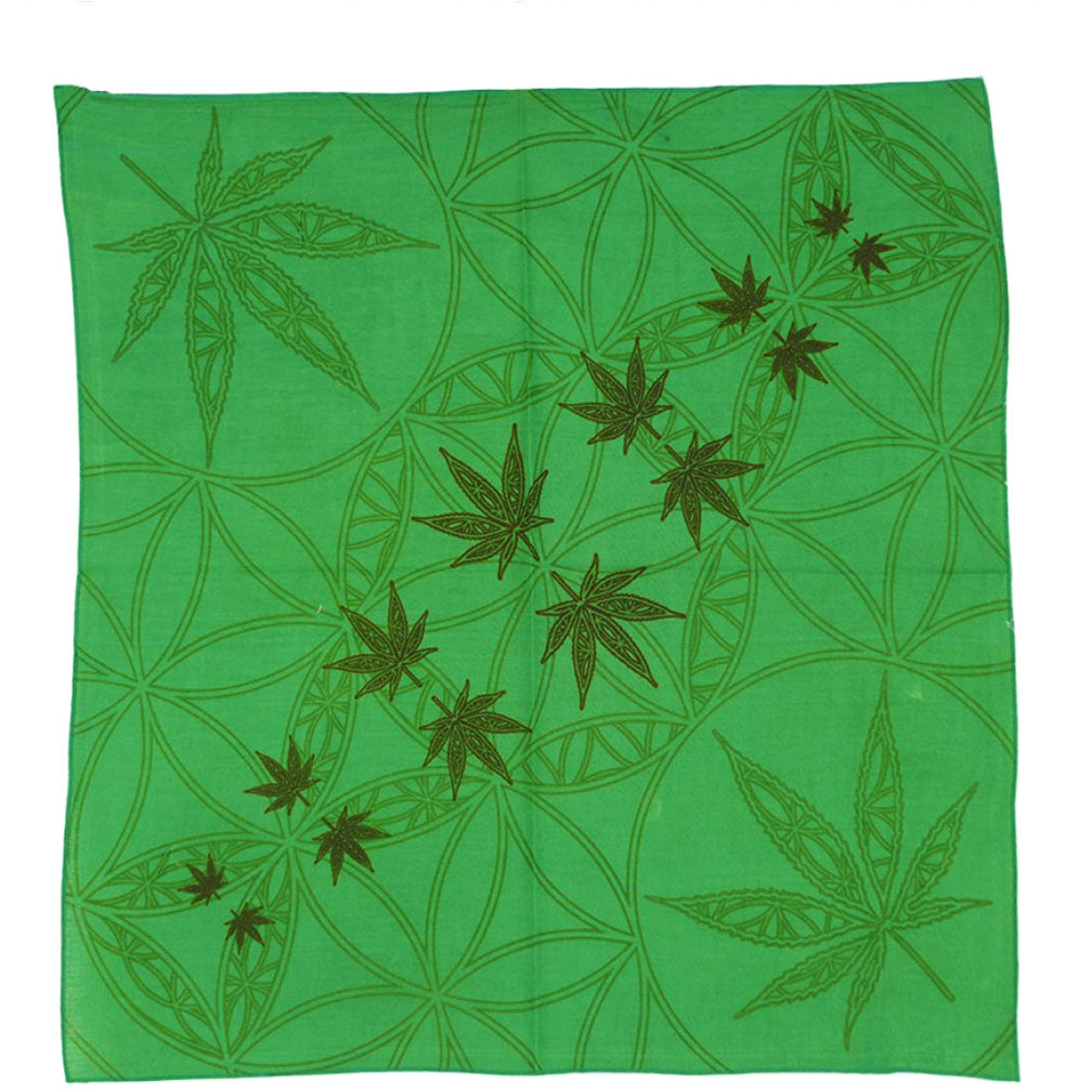 Novelty Flower & Leaf Of Life Bandana Front