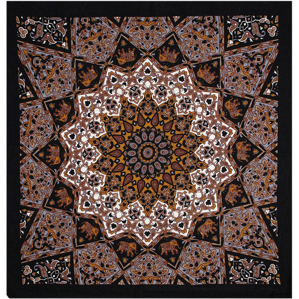 Novelty Orange India Star Bandana Front