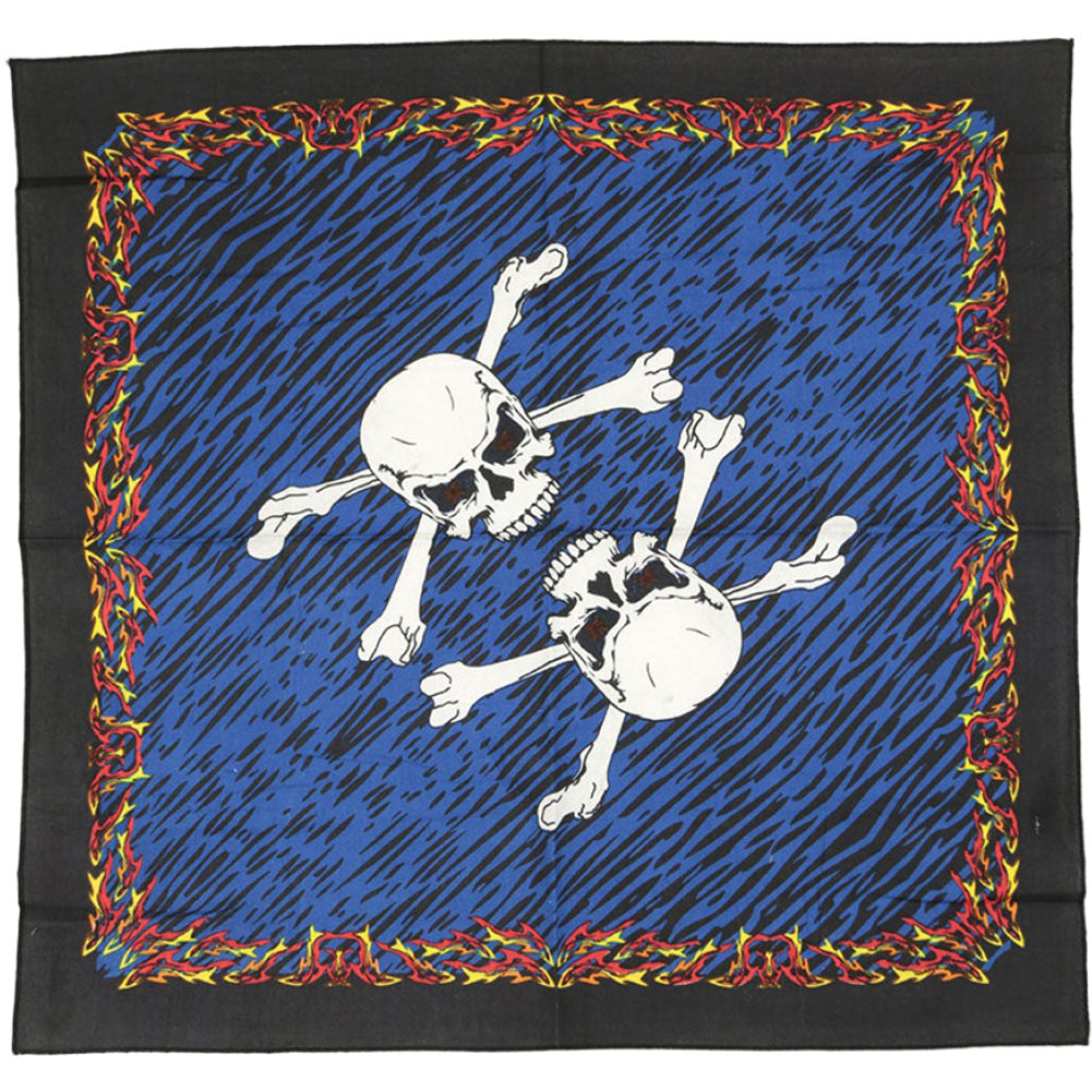 Novelty Fire & Bones Bandana Front