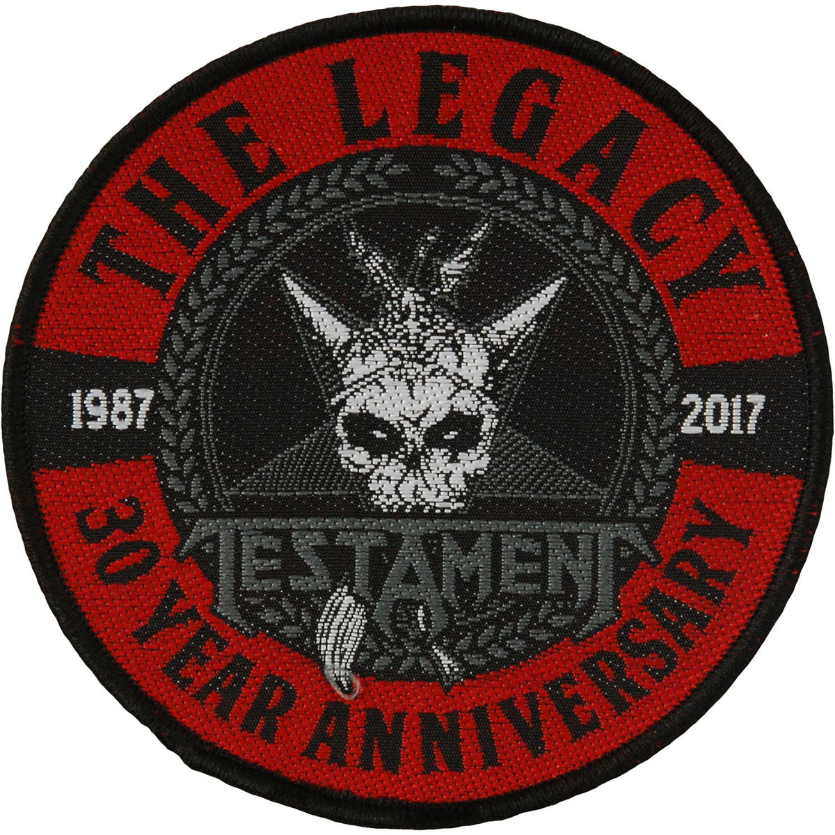 Testament The Legacy 30 Year Anniversary Woven Patch Front
