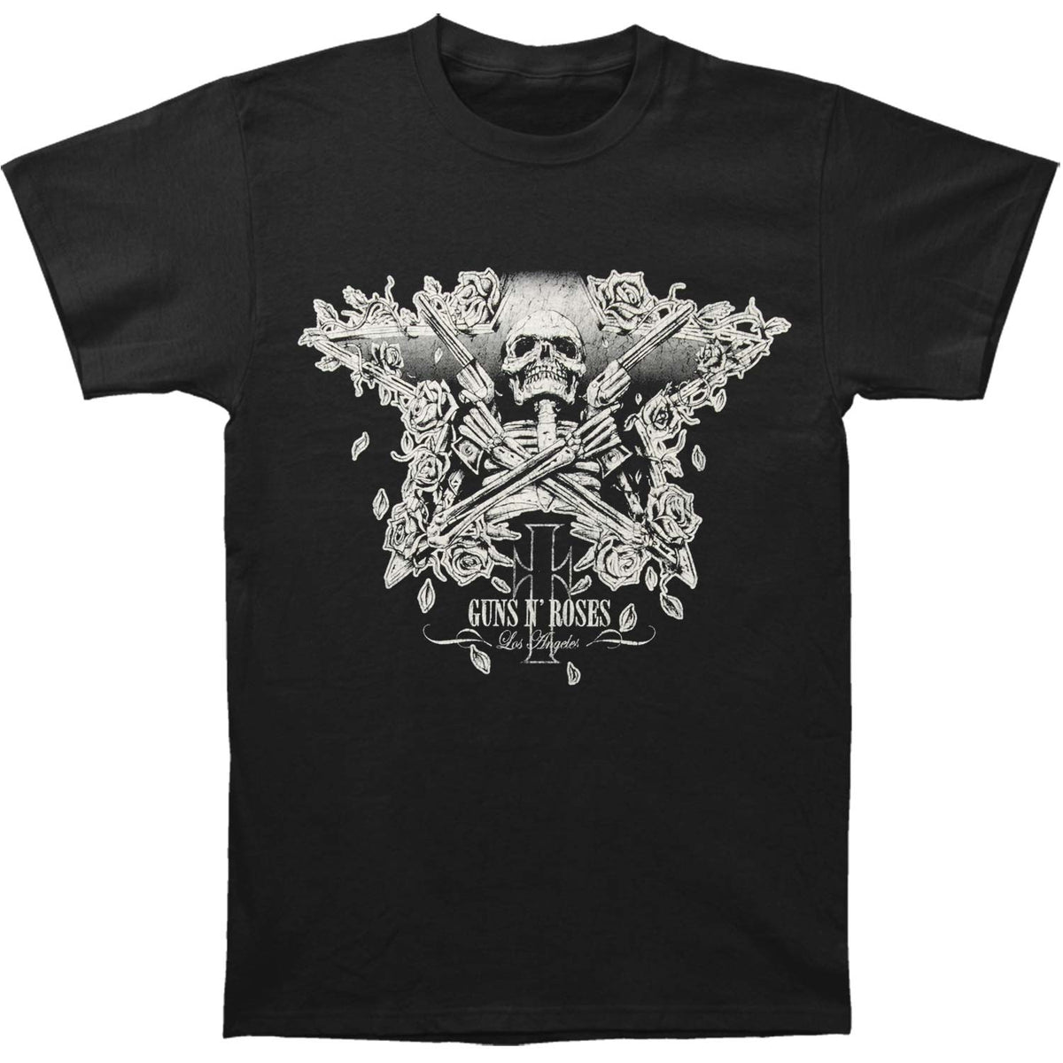 Guns N Roses Skeleton Guns Slim Fit T-shirt Front