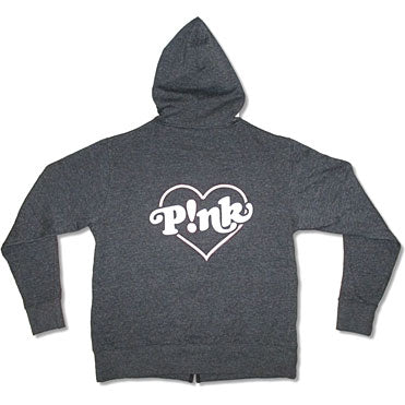 Pink One Last Kiss Zippered Hooded Sweatshirt Back