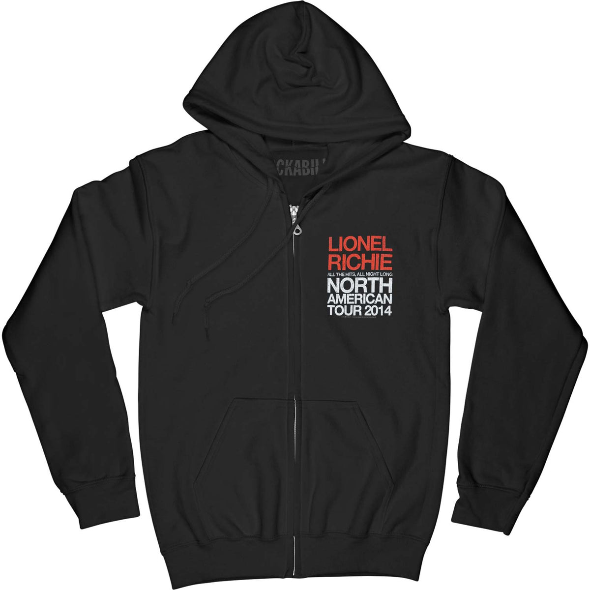 Lionel Richie N.A. 2014 Tour Zippered Hooded Sweatshirt Front
