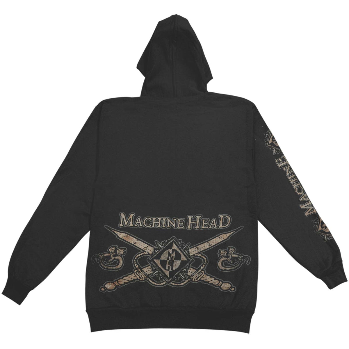 Machine Head Bloodstone Diamond Zippered Hooded Sweatshirt Back