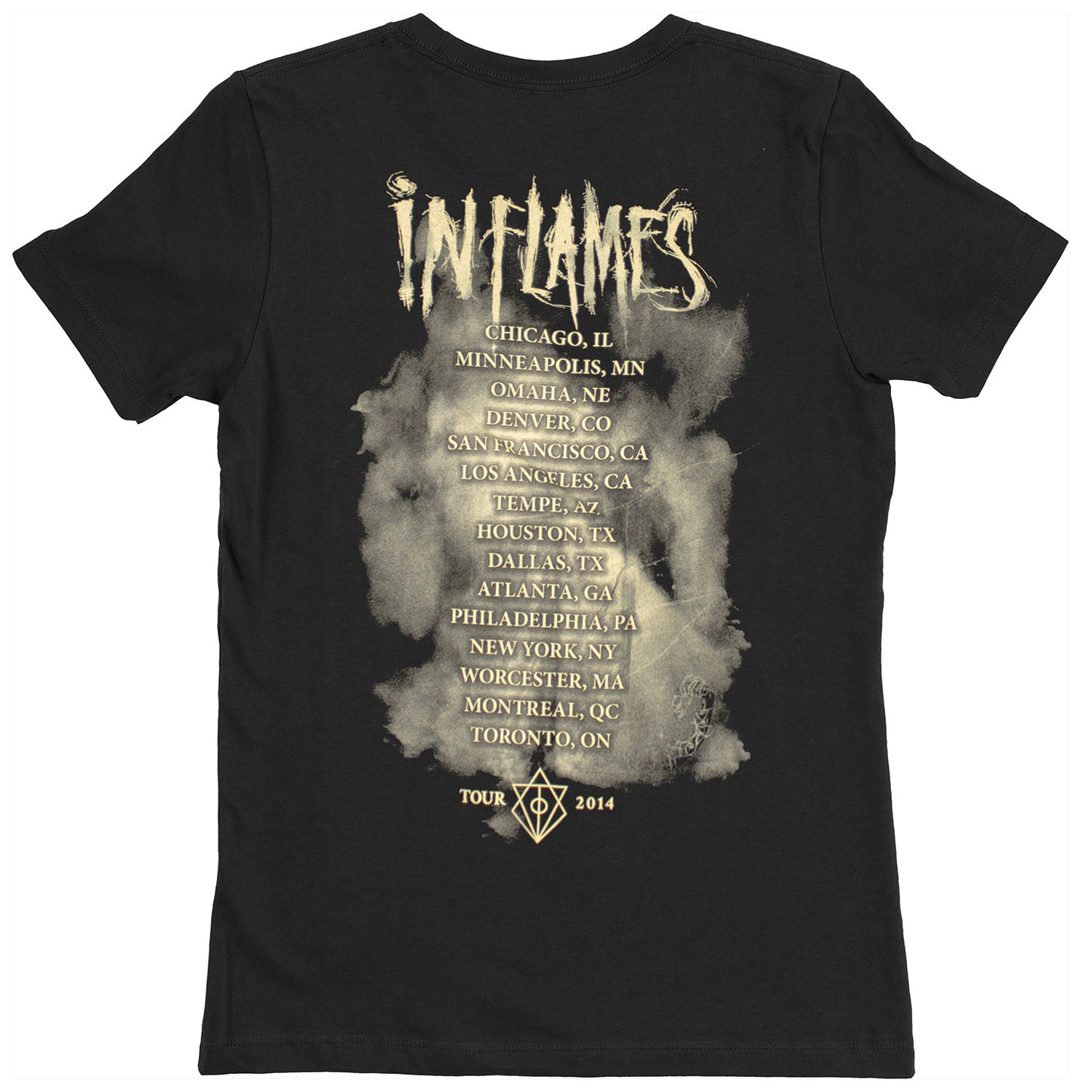 In Flames Turtle 2014 Tour (Limited Quantity) Junior Top Back