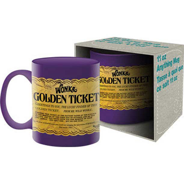 Willy Wonka & The Chocolate Factory Golden Ticket Coffee Mug Front