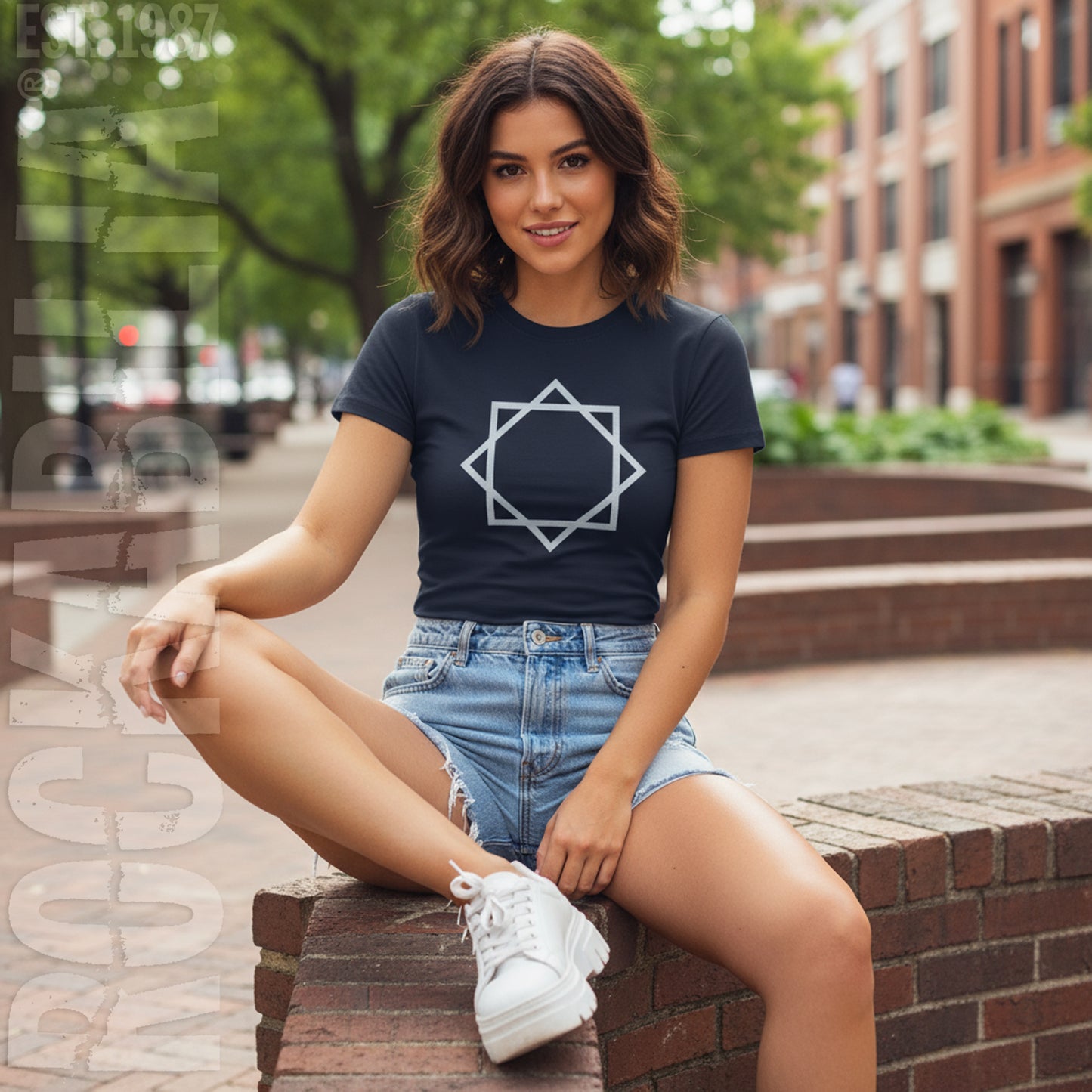 Girl's Star on Blue Soft Junior Top