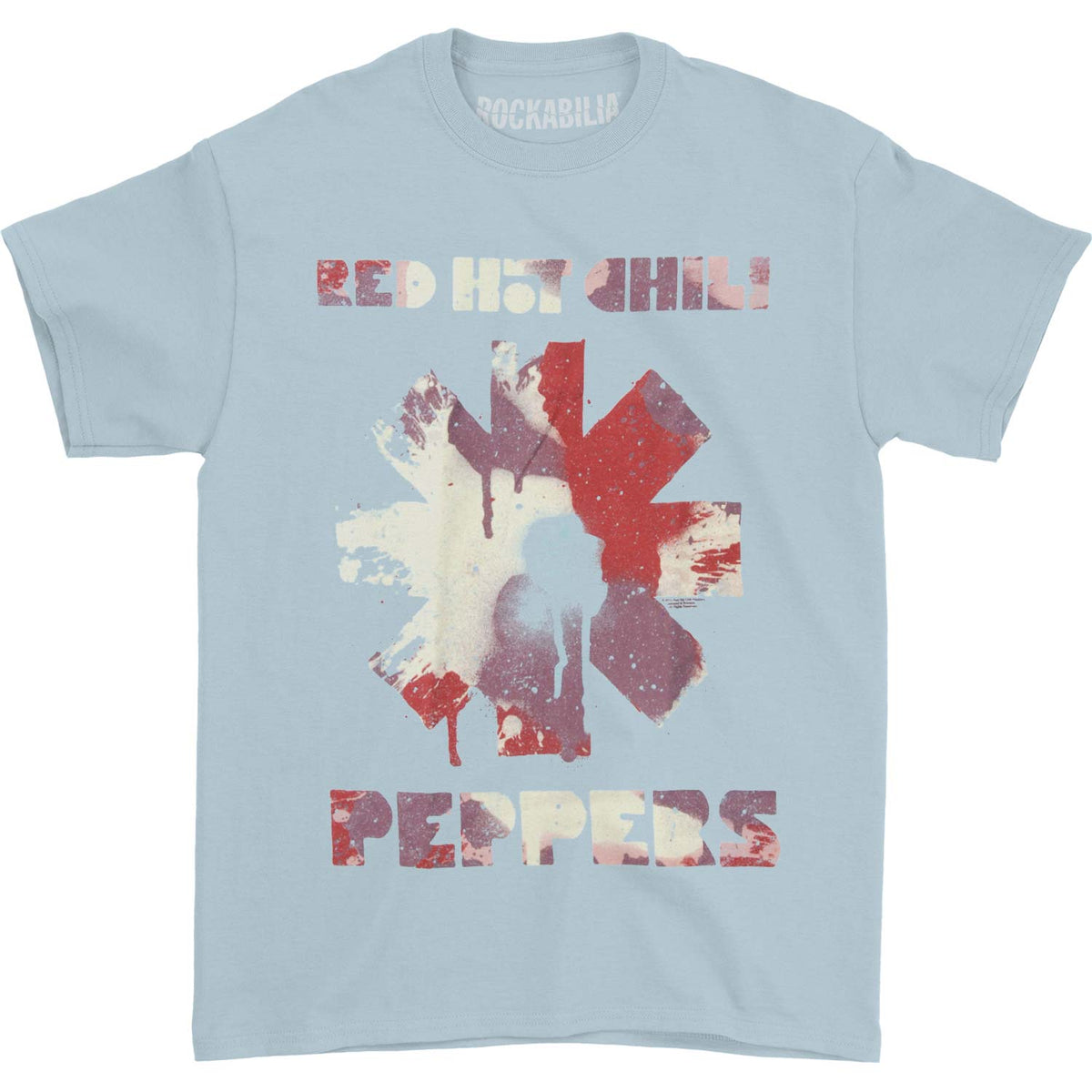 Red Hot Chili Peppers Paint Blue T-shirt Front