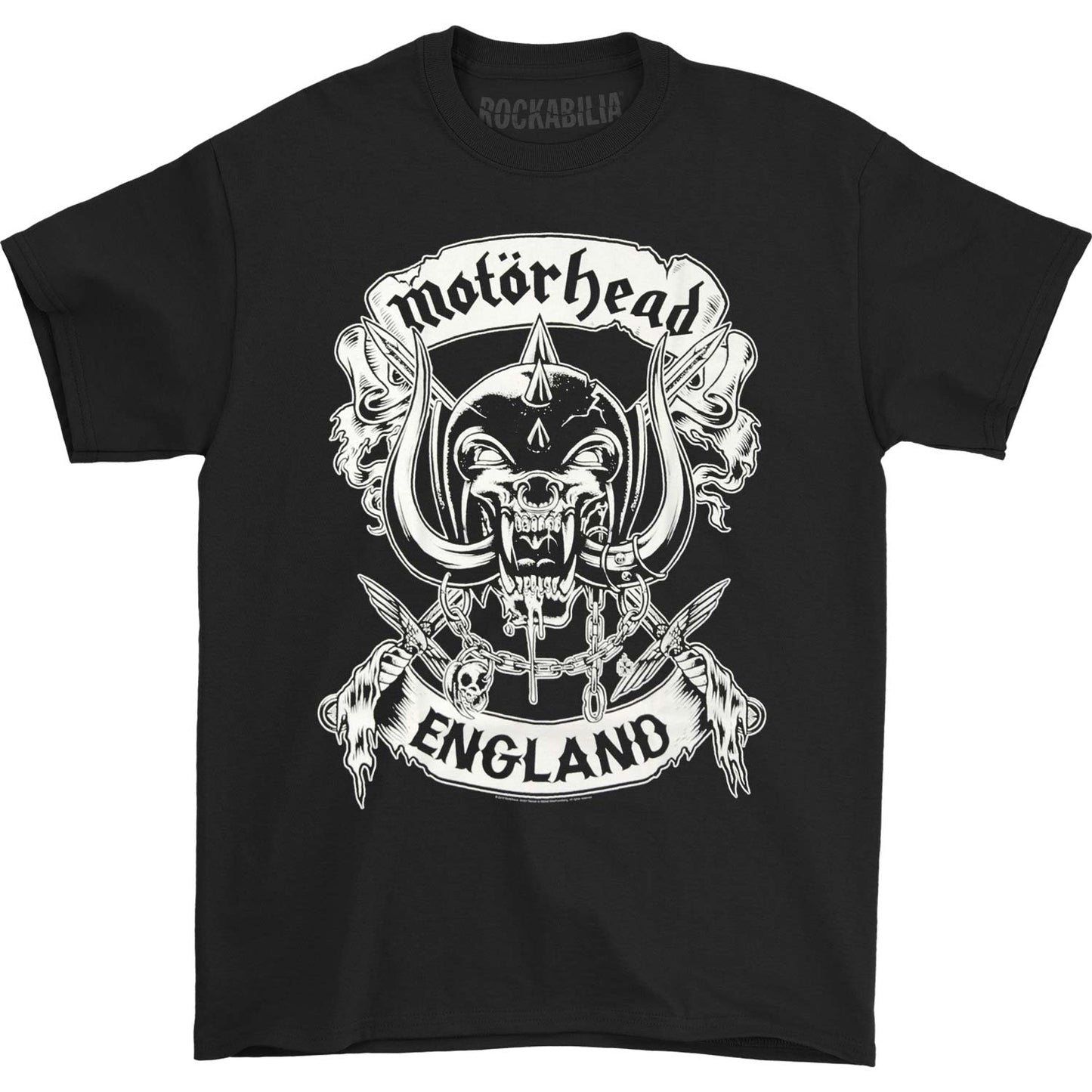 Motorhead Crossed Swords England Crest T-shirt Front