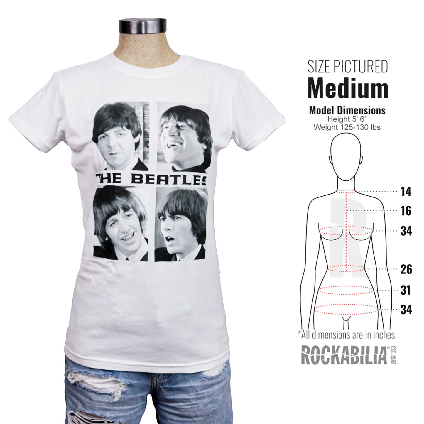Beatles B & W Photo Junior Top Alt 3