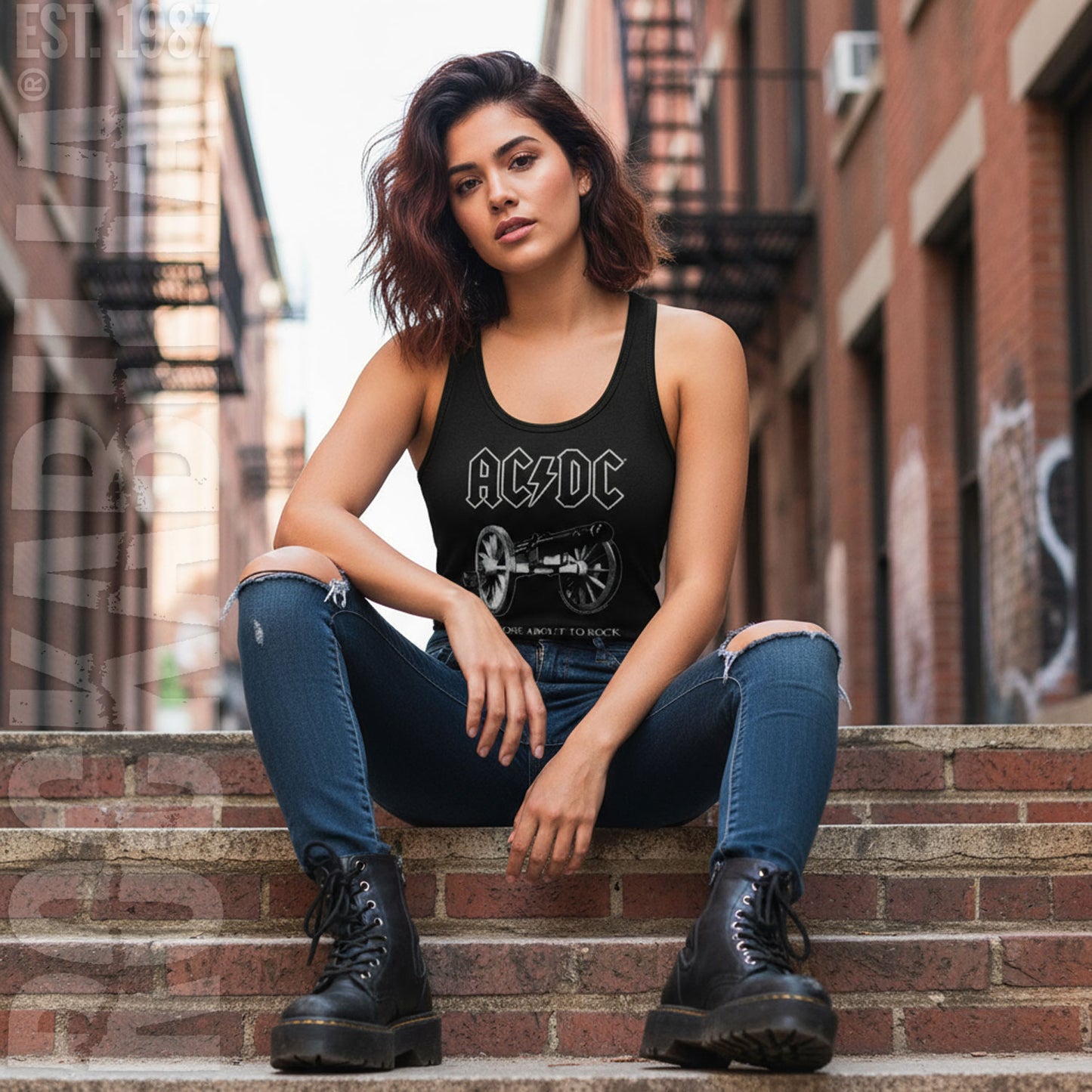 AC/DC About To Rock Womens Tank Alt 2