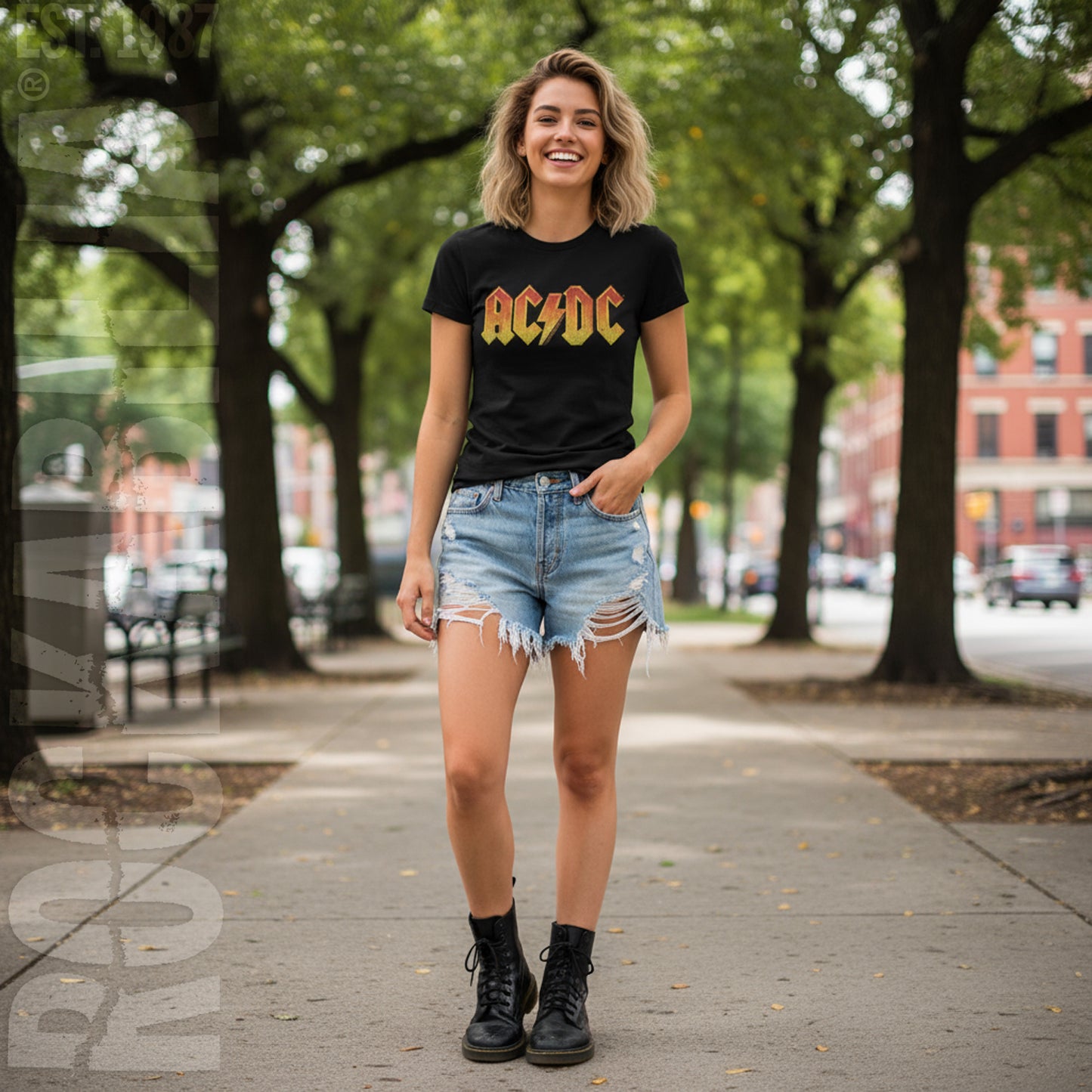 Distressed Orange Junior Top