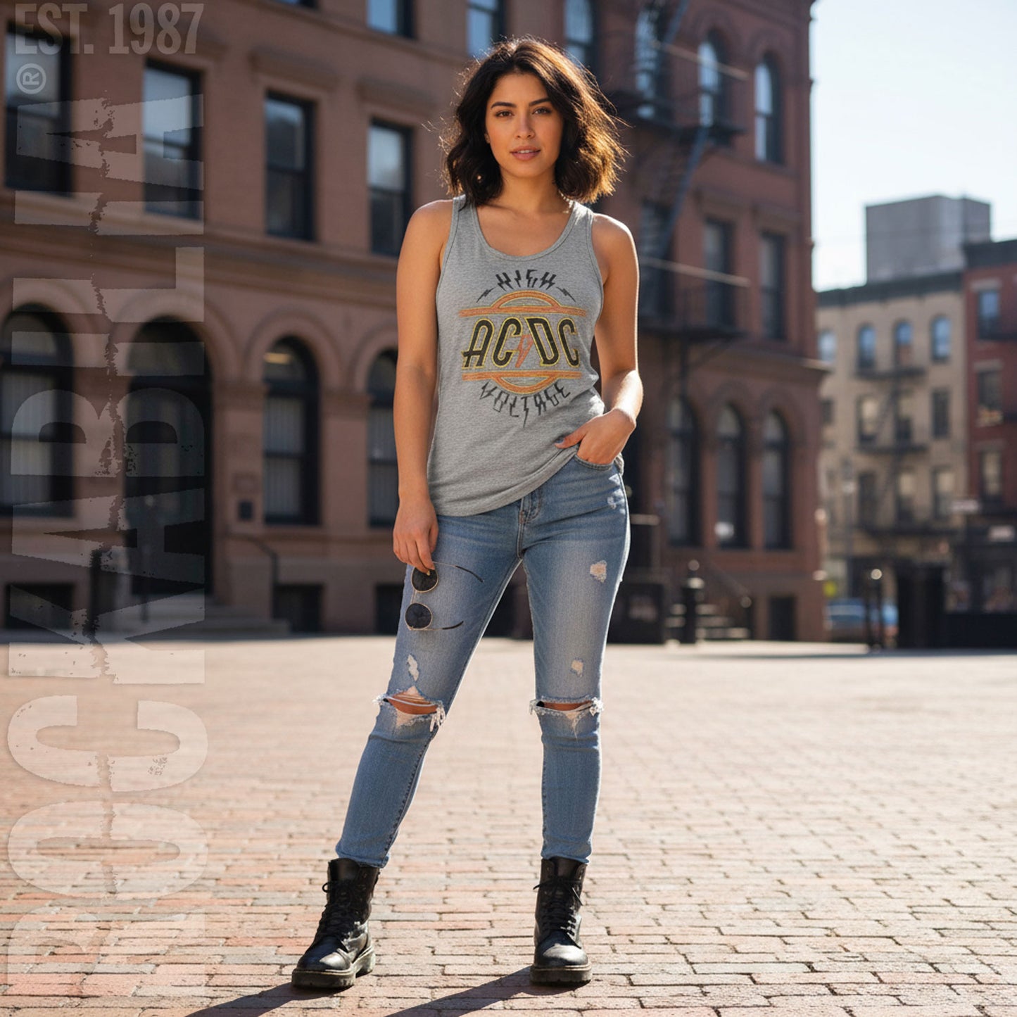 AC/DC High Voltage Womens Tank Alt 2