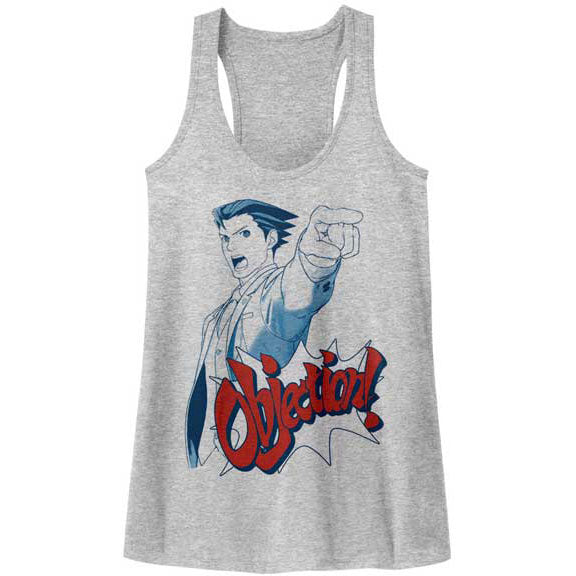Ace Attorney Objection Womens Tank Front