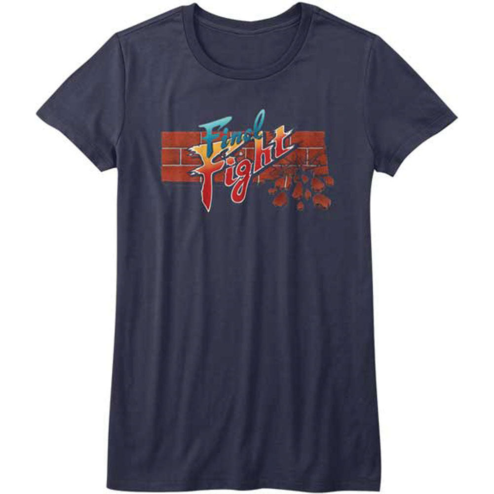 Final Fight (Video Game) Logo Soft Junior Top Front