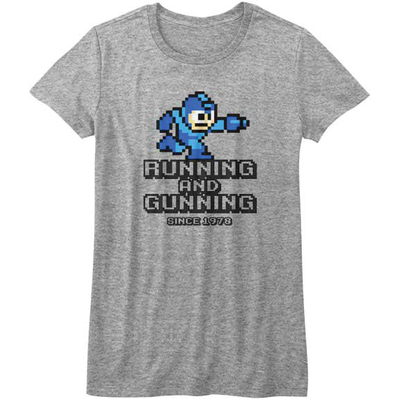 Mega Man Running And Gunning Junior Top Front