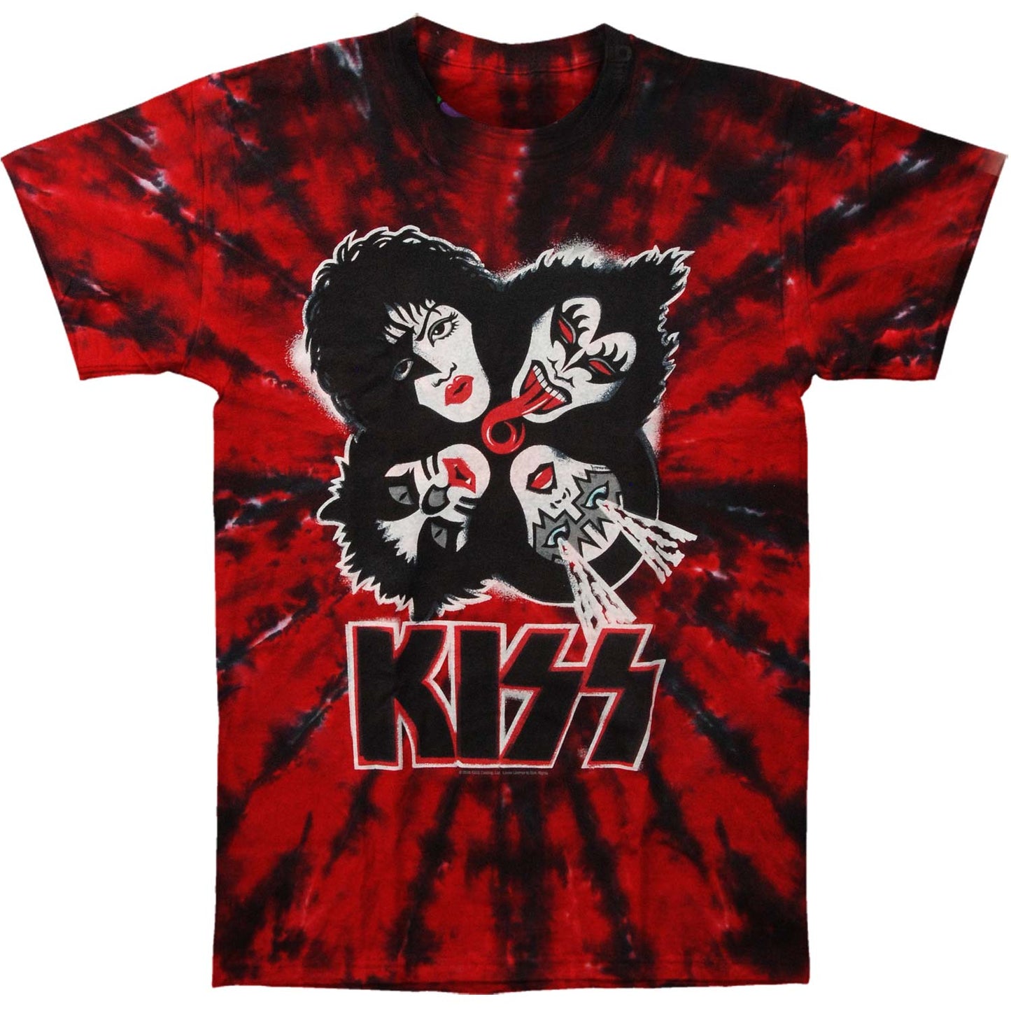 KISS Burst Tie Dye T-shirt Front