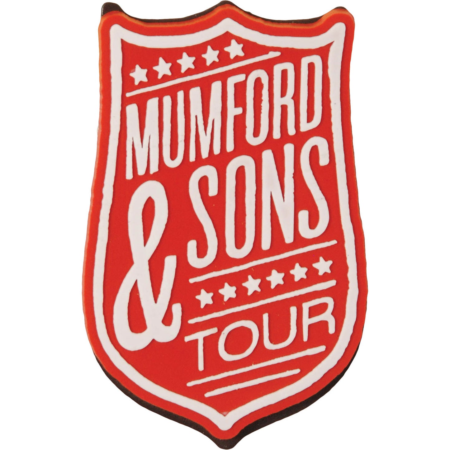 Mumford & Sons Red Shield Magnet Front