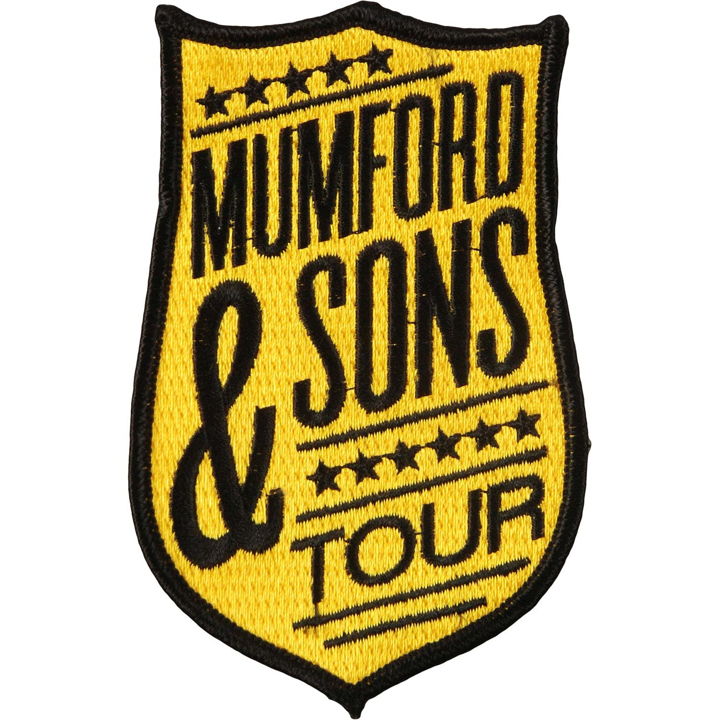 Mumford & Sons Yellow Shield Embroidered Patch Front