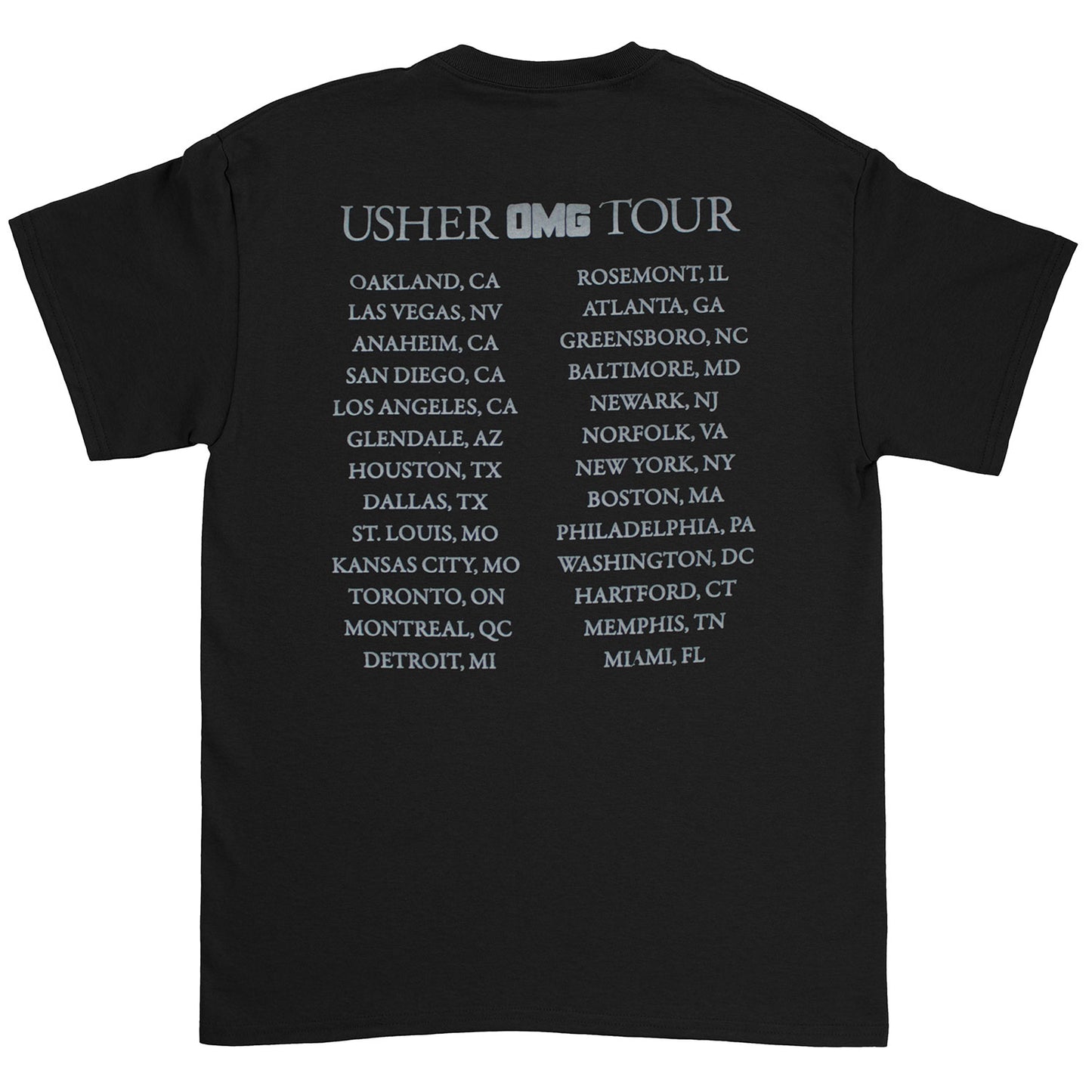 Usher Gun Tour T-shirt Back