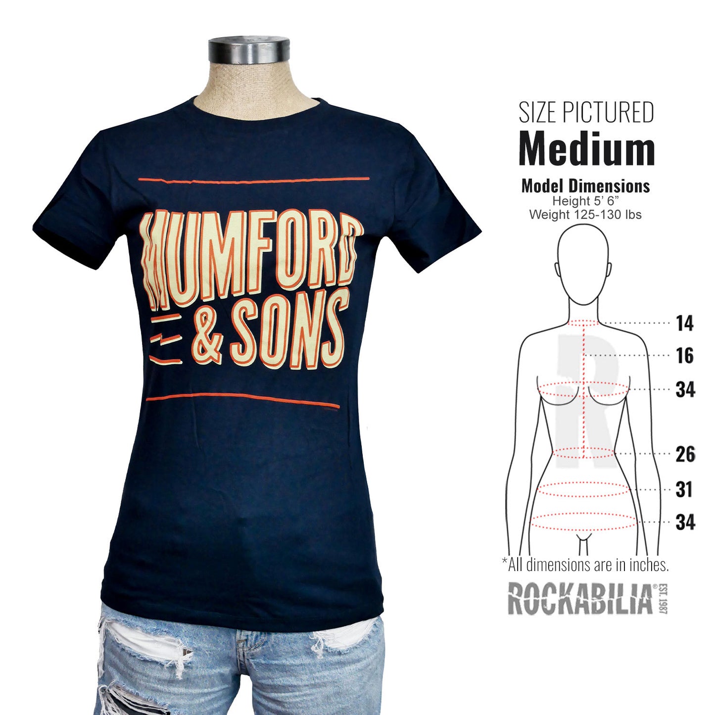 Mumford & Sons Retro Logo Junior Top Alt 3