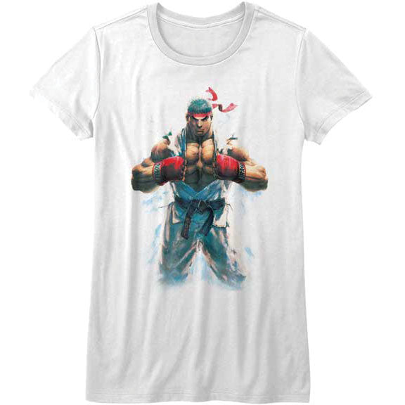 Street Fighter Fist Bump Junior Top Front