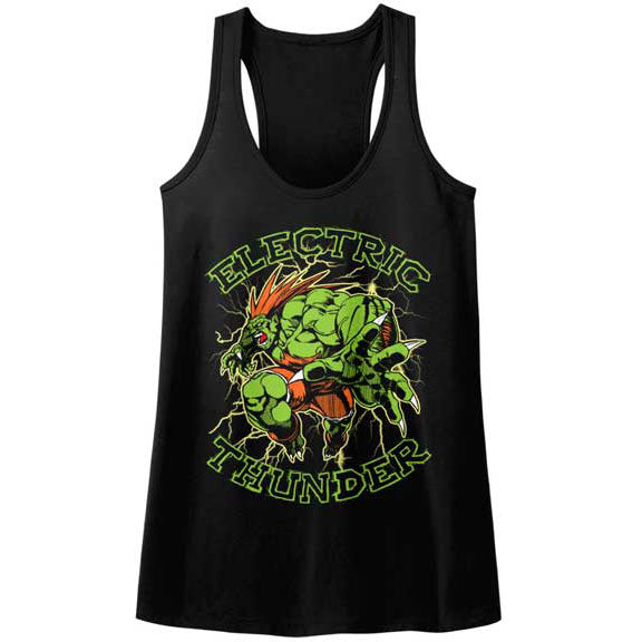 Street Fighter Electric Thunder Womens Tank Front