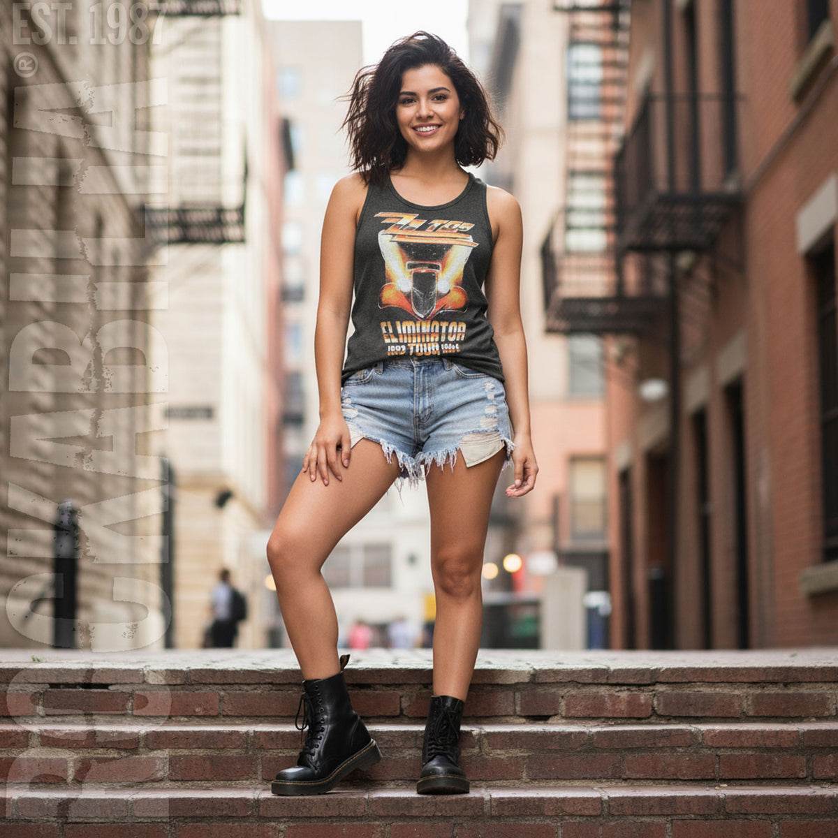 ZZ Top Eliminator Tour Womens Tank Alt 2