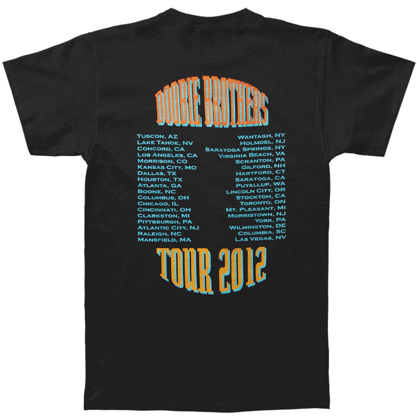 Doobie Brothers Wings 2012 Tour Tuscon Las Vegas T-shirt Back