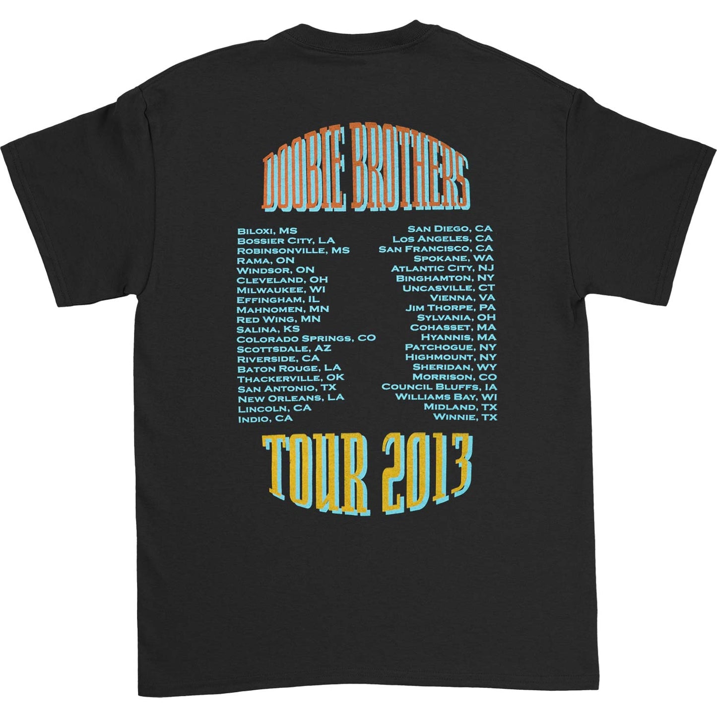 Doobie Brothers Wings 2013 Tour Biloxi Winnie T-shirt Back
