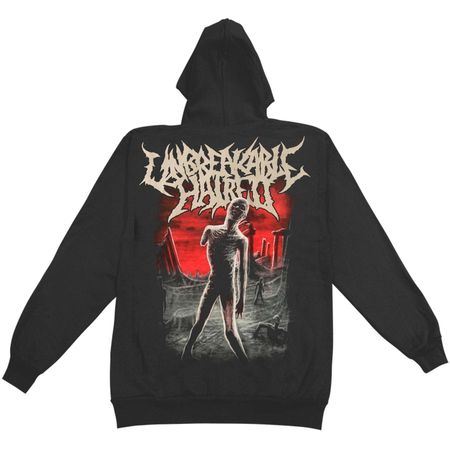 Unbreakable Hatred Ruins Hooded Sweatshirt Back