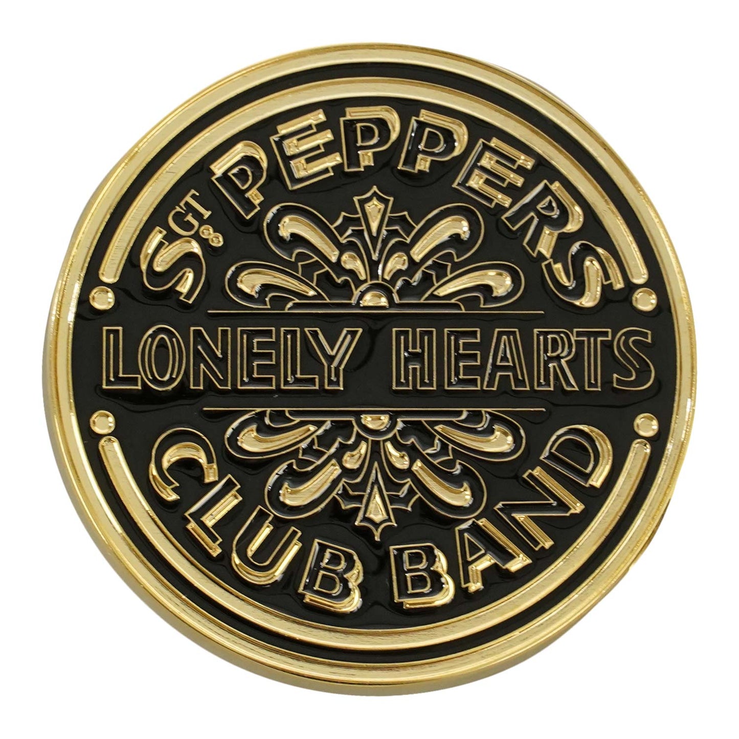 Beatles Sgt Pepper Drum Belt Buckle Front