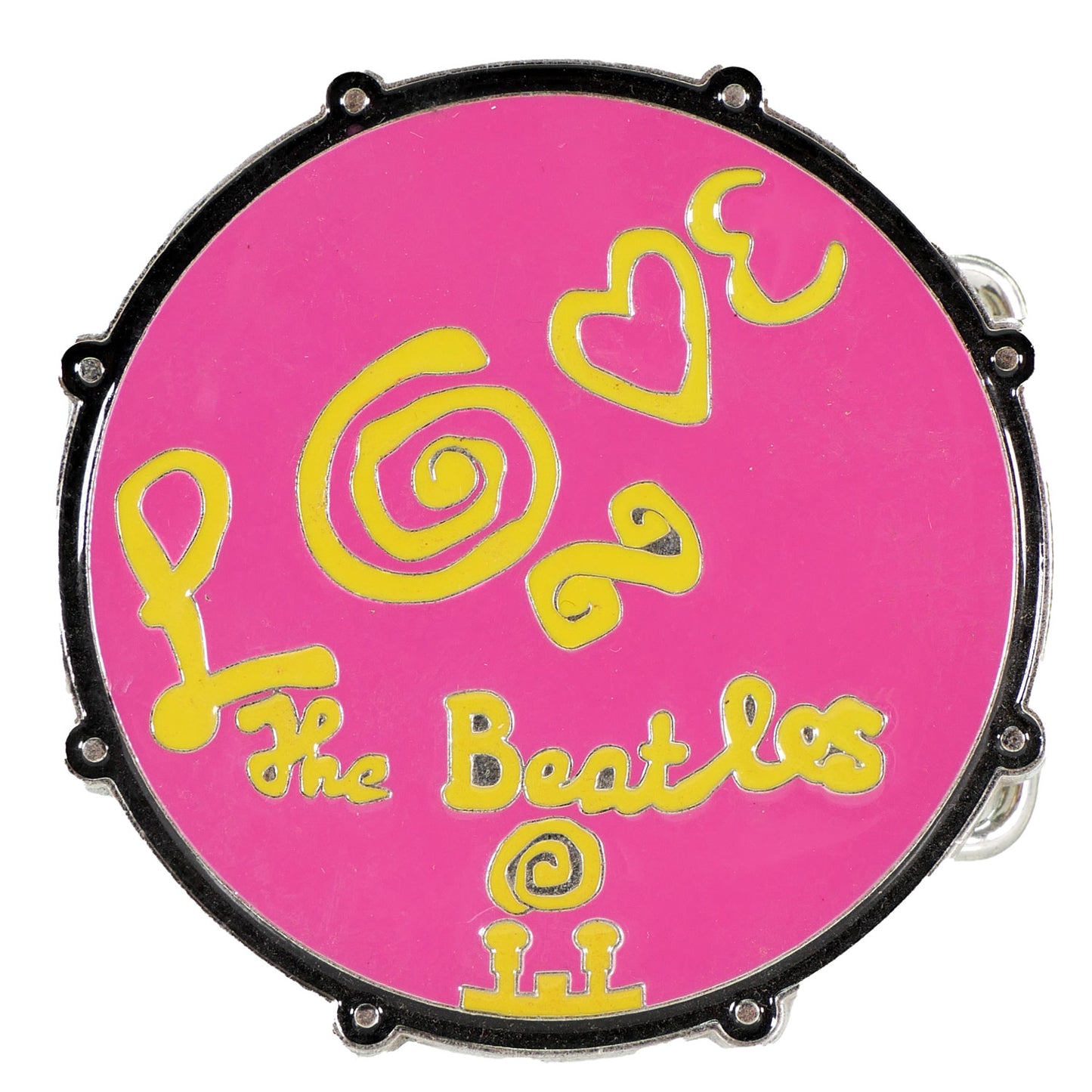 Beatles Love Drum Belt Buckle Front