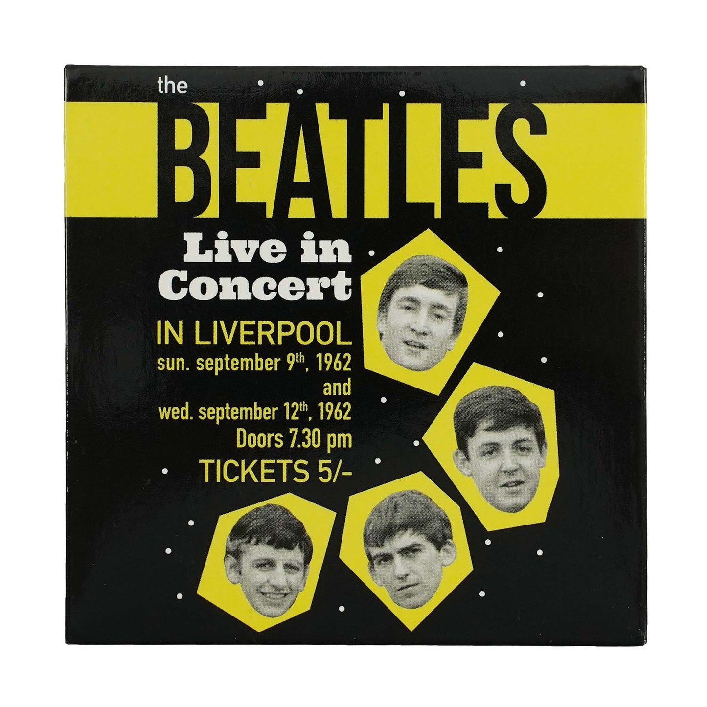 Beatles Live In Concert Magnet Front