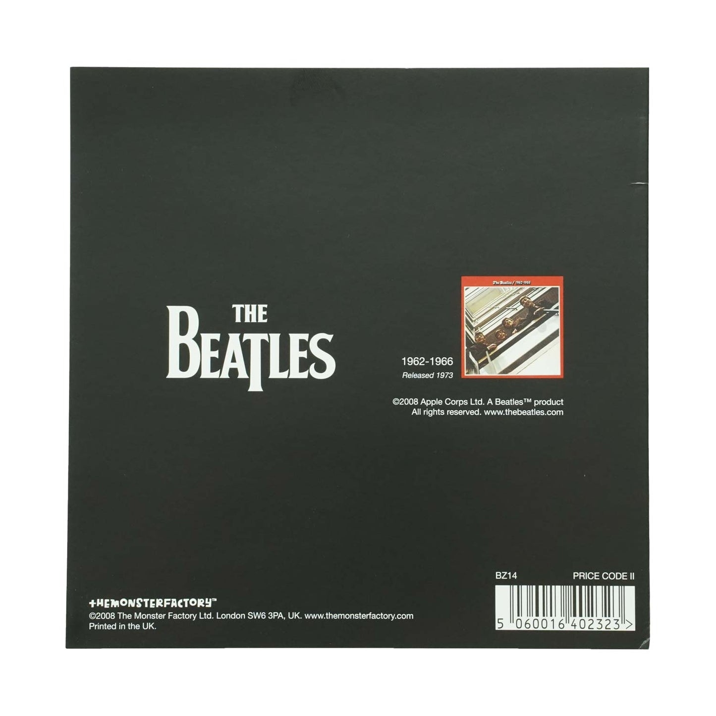 Beatles 1962-1966 Album Post Card Back