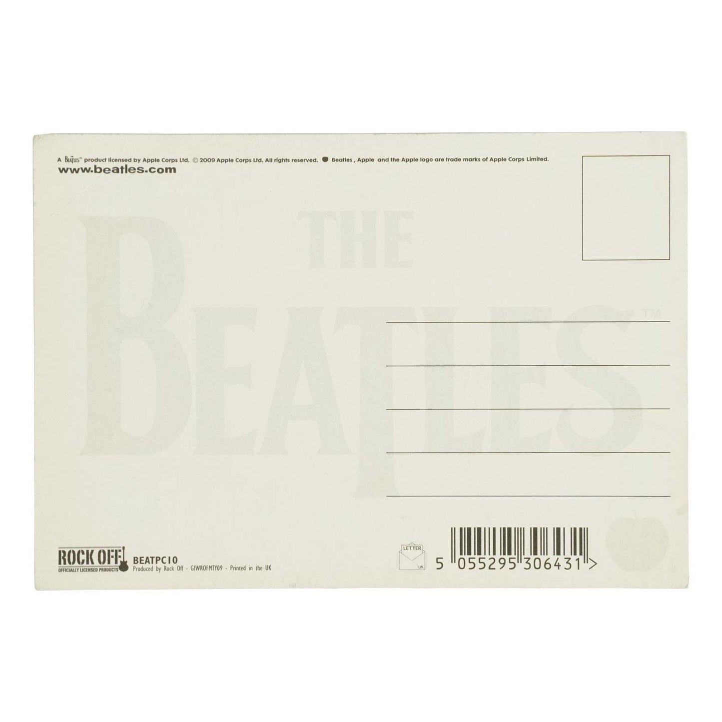 Beatles White Album Post Card Back