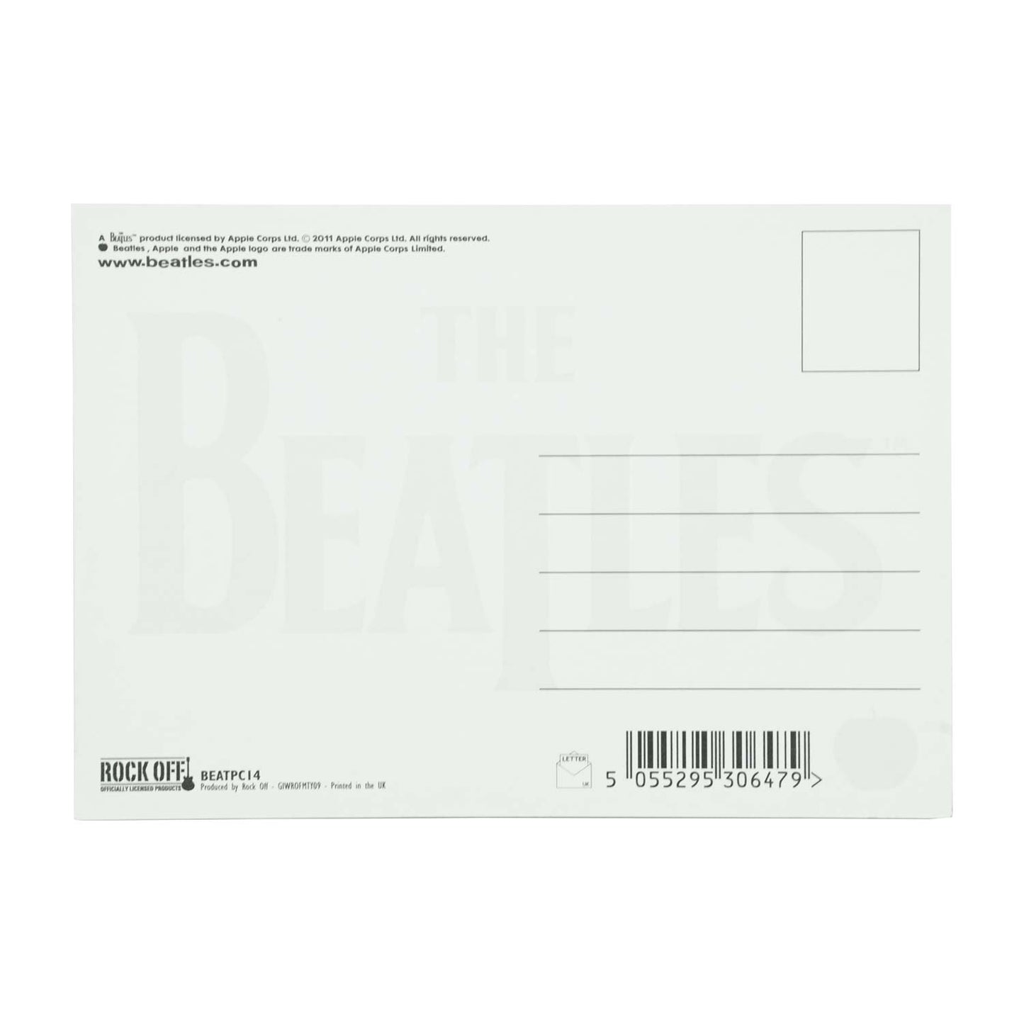 Beatles 1962-1966 Post Card Back