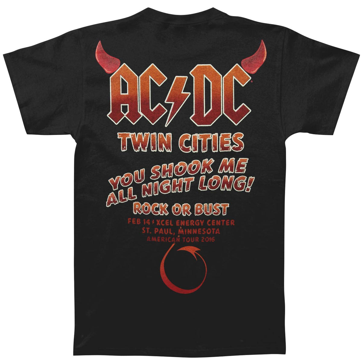AC/DC 2016 St. Paul Event T-shirt Back
