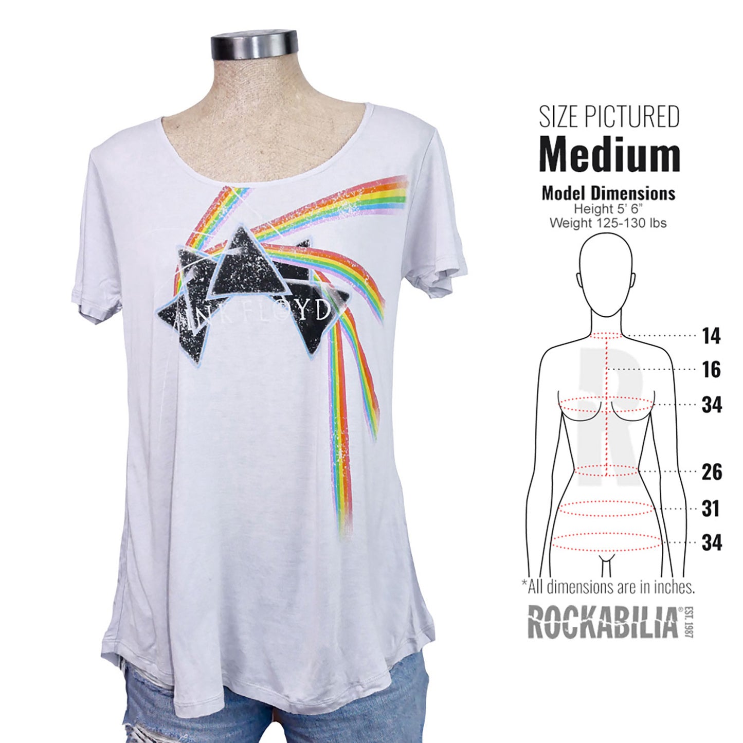 Pink Floyd Revolving Triangles Junior Top Alt 3