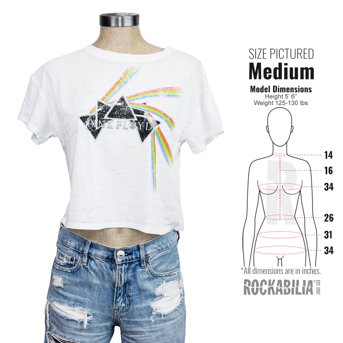Pink Floyd Revolving Triangles Junior Top Alt 3