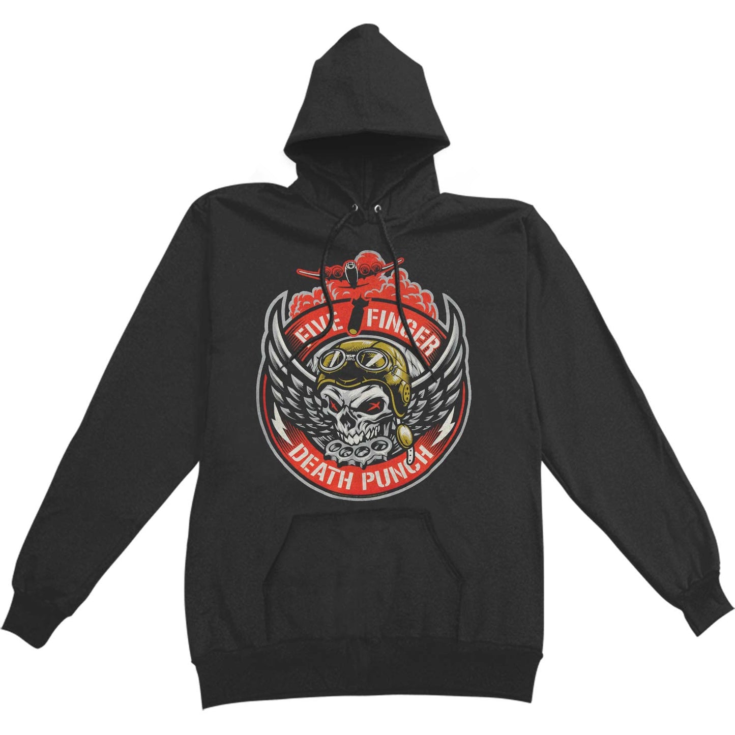 Five Finger Death Punch Bomber Patch Hooded Sweatshirt Front