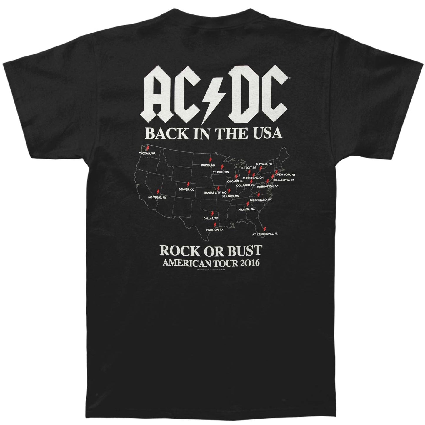 AC/DC Back In N.A. 2016 Tour T-shirt