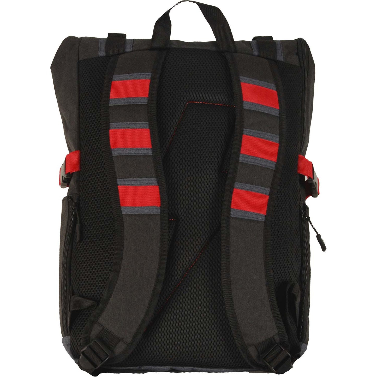 AC/DC Roll-Top Backpack With Front Storage Pocket Backpack Back