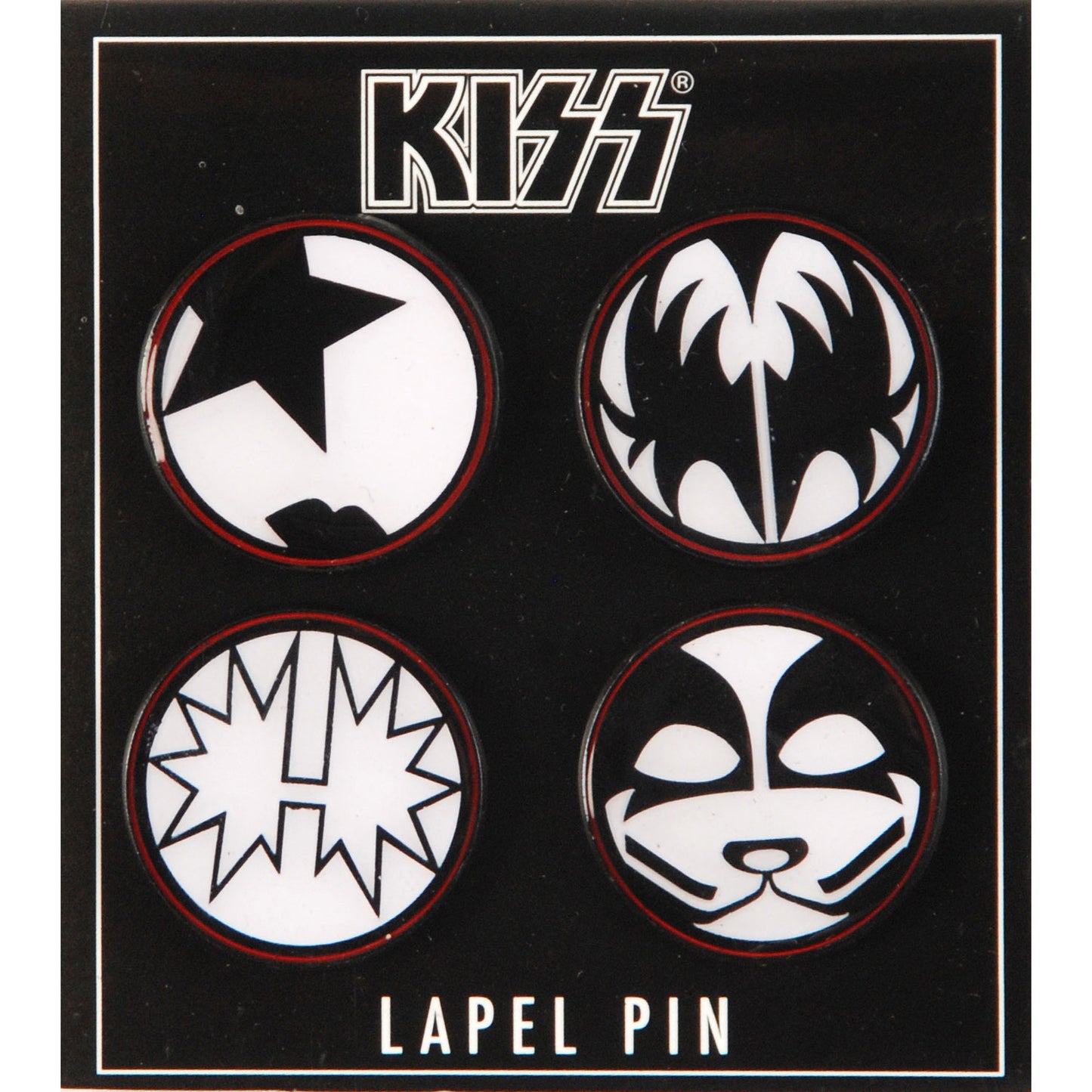 KISS Pewter Pin Badge Front