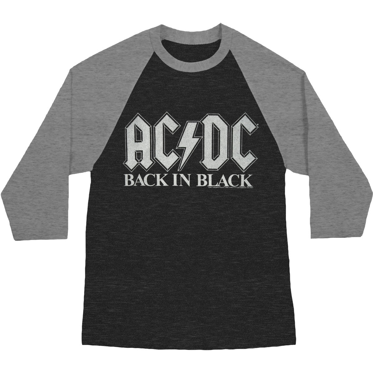 AC/DC Back In Black Baseball Jersey Front