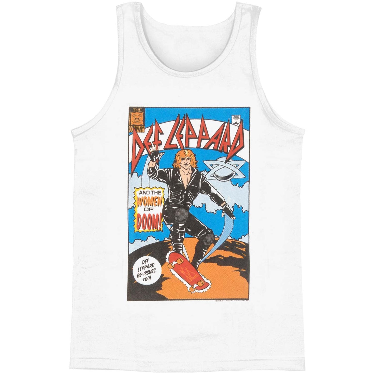 Def Leppard Comic Mens Tank Front