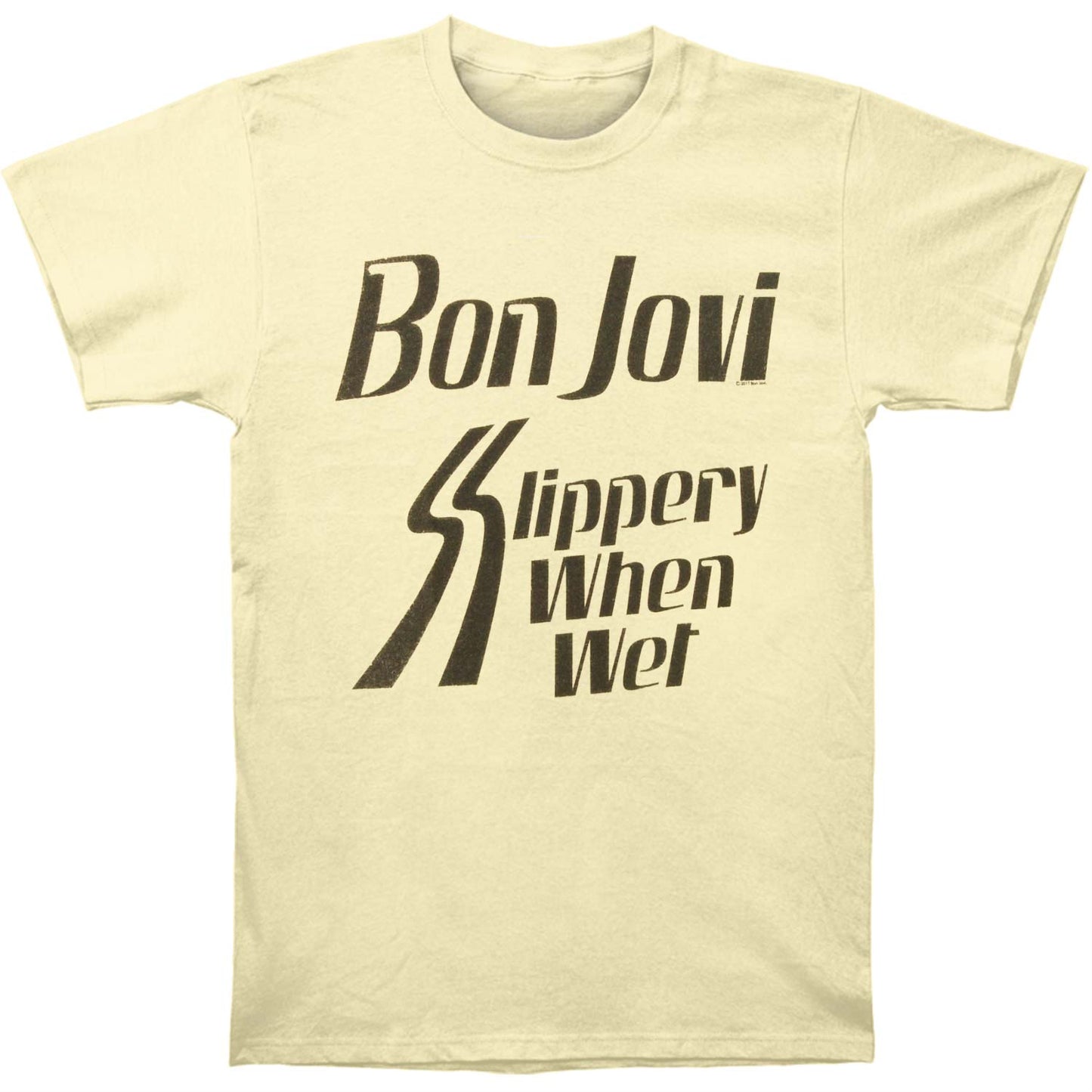 Bon Jovi Slippery When T-shirt Front