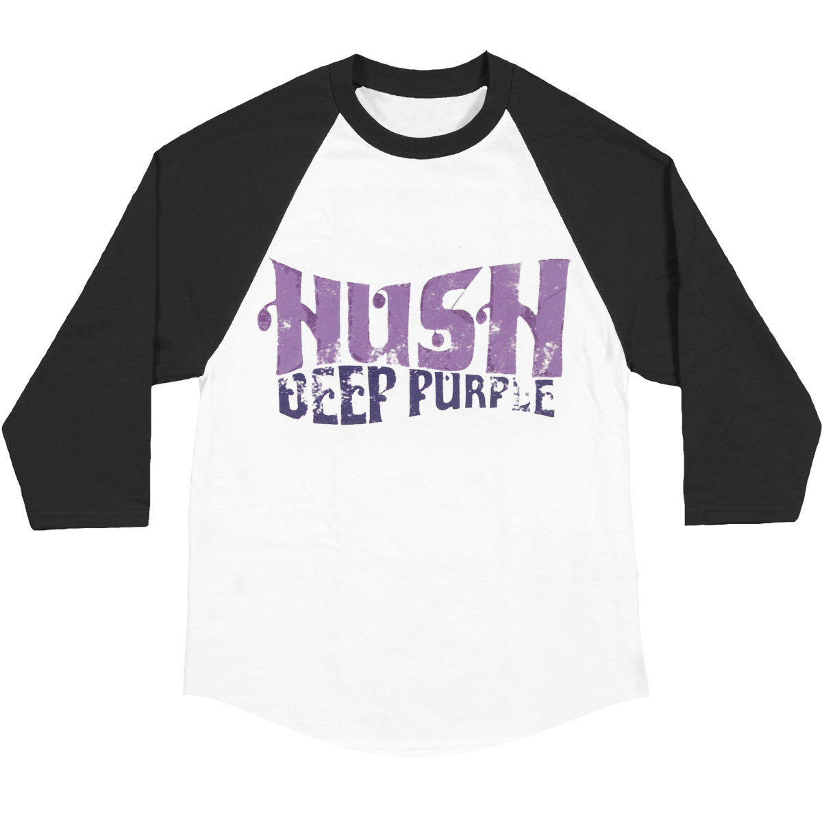 Deep Purple Hush Wave Baseball Raglan Tee Baseball Jersey Front