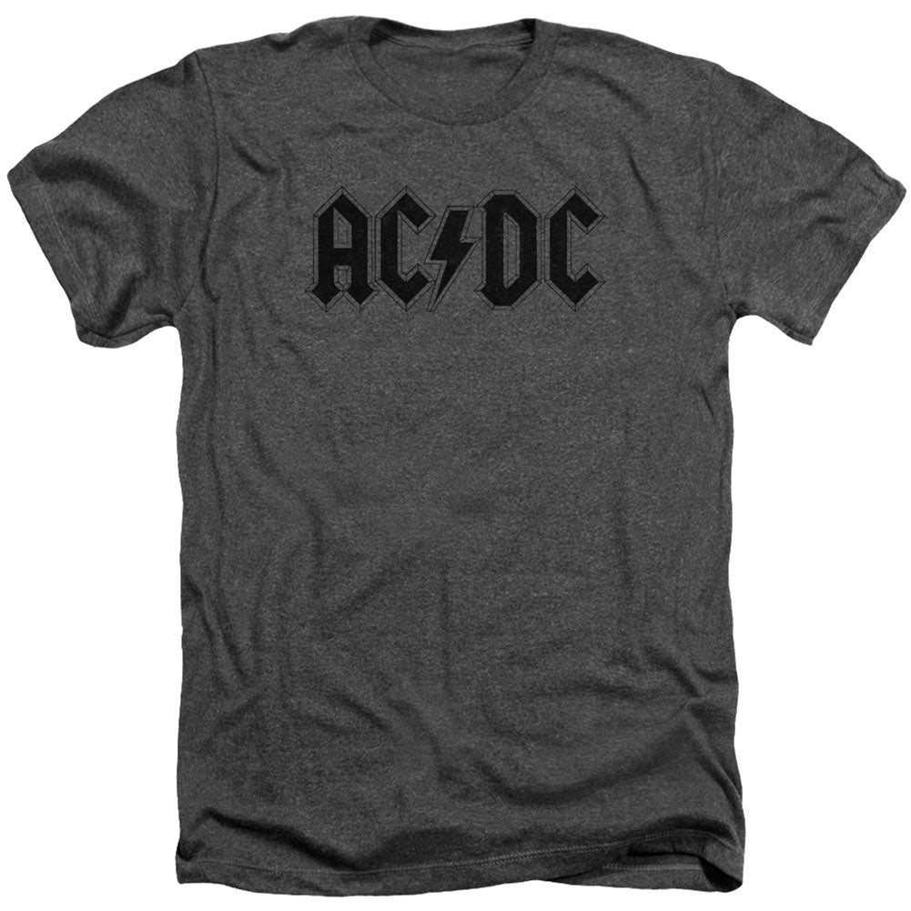 AC/DC Worn Logo Adult Heather 40% Poly T-shirt
