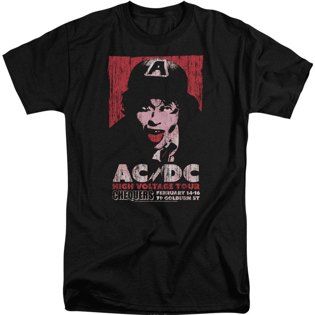 AC/DC High Voltage Live 1975 Adult Tall T-shirt Tall Front